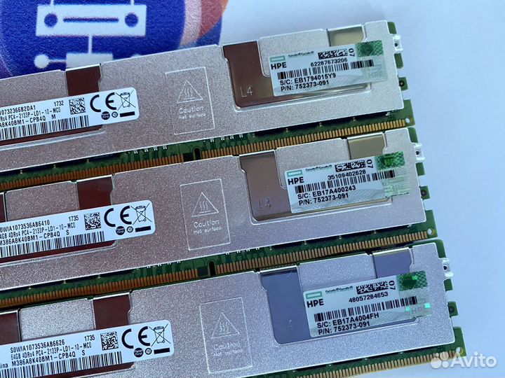 Ddr4 64gb 2133 HP 752373-091 серверная память