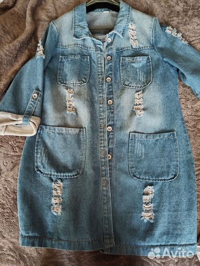 Тренч джинсовый женский