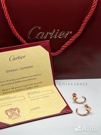 Серьги cartier гвоздь juste un clou