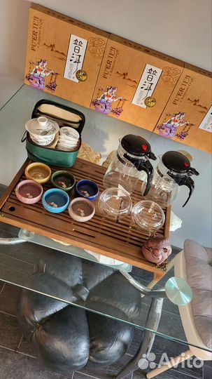Чайный набор: пиалы, гайвань, гунфу чайник и т.д