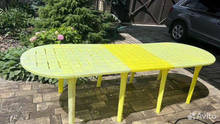 Пластиковый стол для дачи