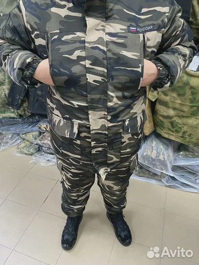 Костюм Зимний Горка на флисе мужской (Камуфляж)