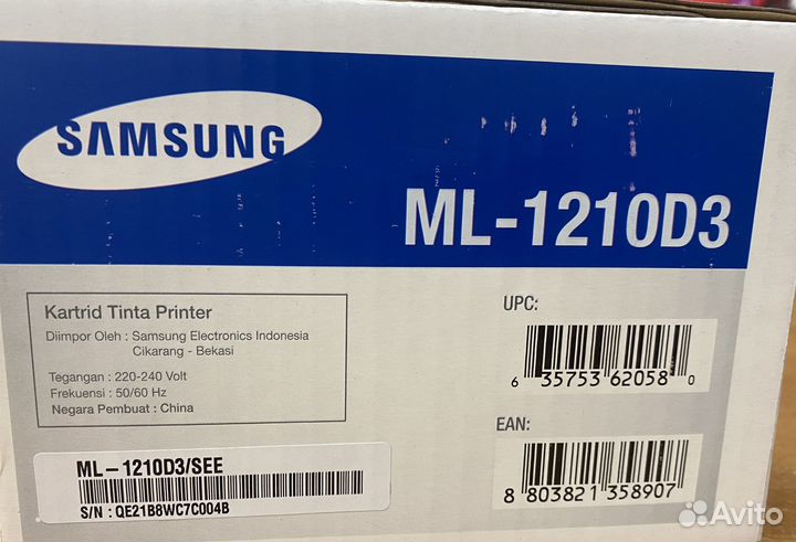 Картридж Samsung ML-1210D3 оригинальный