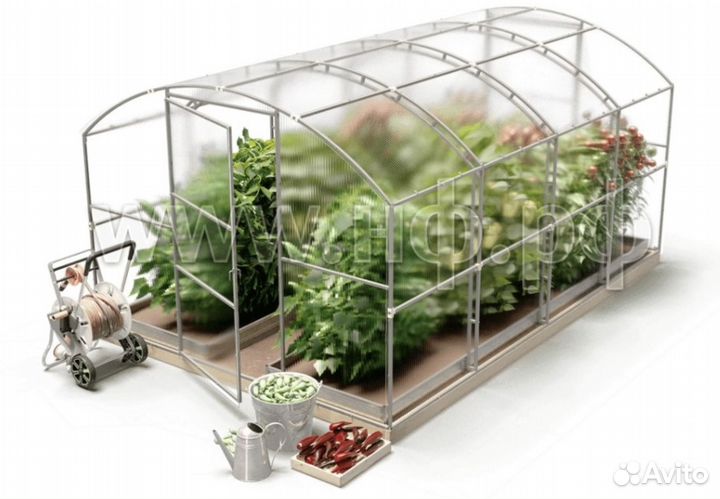 Теплица двойная дуга