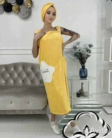 Полотенце-халат +чалма новые