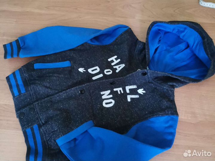 Толстовка с капюшоном на кнопках для мальчика