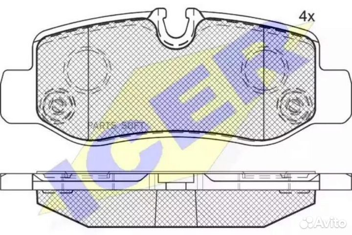 Icer 142192 Колодки торм.зад