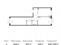 2-к. квартира, 56,8 м², 12/12 эт.