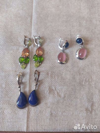 Серьги серебро