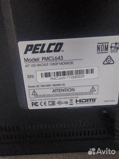 Новый монитор для видеонаблюдения Pelco 43