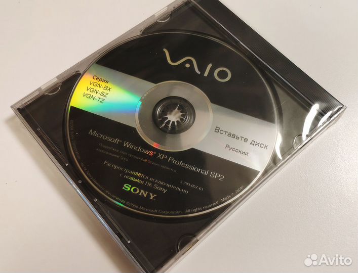 Диск Windows XP SP2. Sony Vaio Recovery и установк