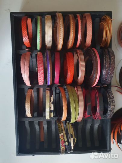 Шнуры кожаные плоские 10мм и 5 мм