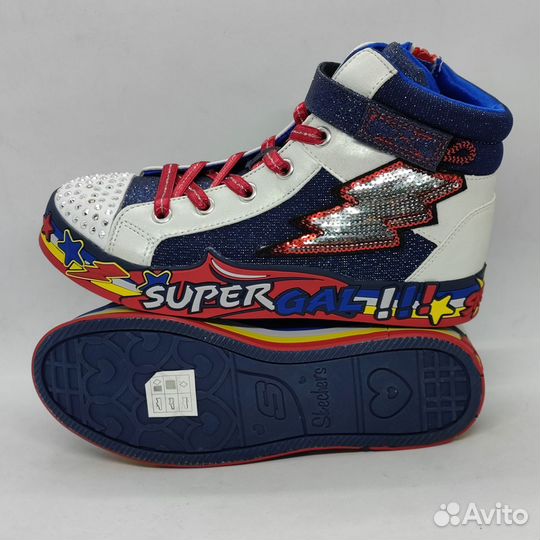 Светящиеся кеды 33,34 Skechers новые оригинал