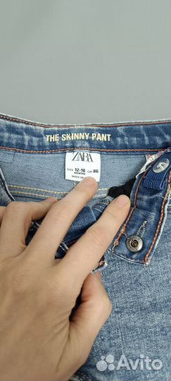 Джинсы zara детские 80-86