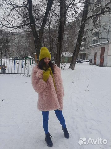 Комплект шапка, бактус и варежки из пуха норки