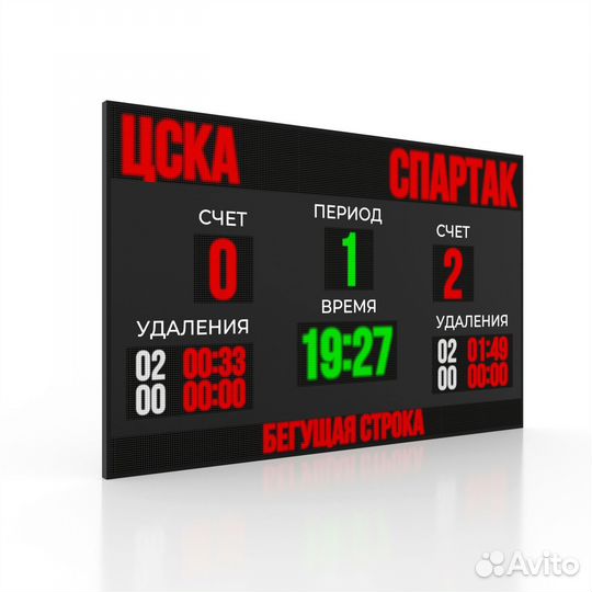 Светодиодное спортивное табло хоккей