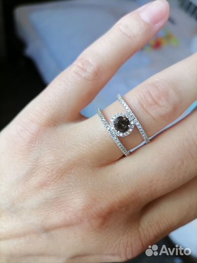 Комплект серебро 925 с раухтопазом