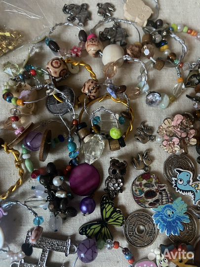 Бижутерия пакетом лом,декор,для творчества