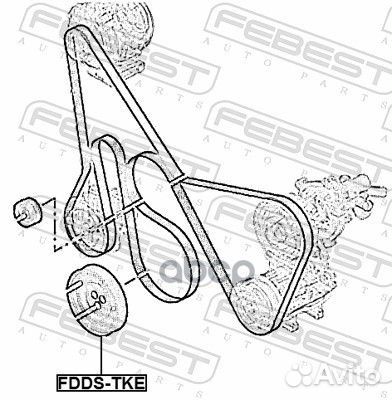 Шкив коленвала ford ranger TKE 2011- fdds-TKE