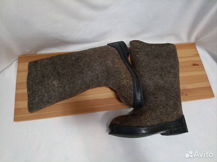 Валенки на резиновой подошве серые 28 см