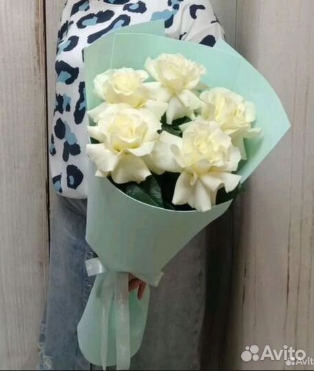 Французская роза Белая Букет Доставка