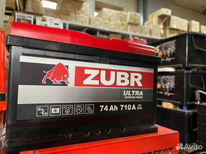 Аккумулятор 74 Ач Zubr Ultra Exide на Рено Ниссан