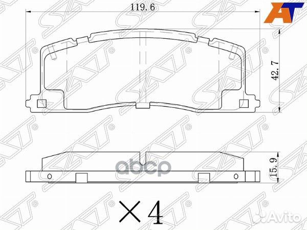 Колодки тормозные зад toyota estima/lucida/prev