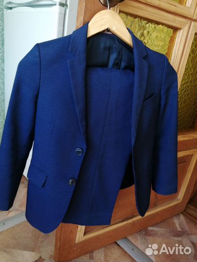 Школьный костюм для мальчика 134 синий