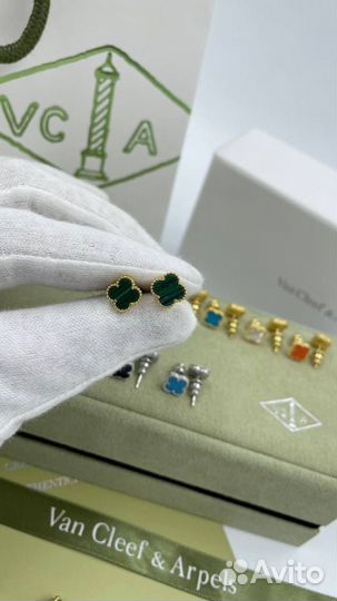 Van Cleef & Arpels серьги пуссеты премиум