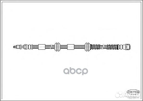 Шланг тормозной перед Corteco 1097 7L6611701B