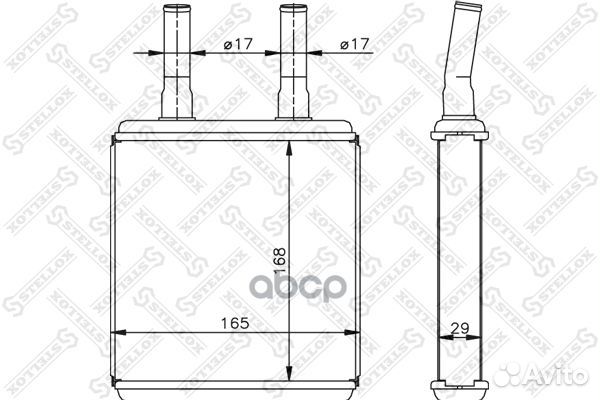 Радиатор отопителя 1035072SX Stellox