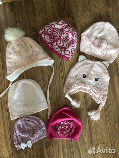 Шапка детская для девочки 1-5 лет