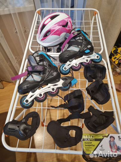 Детские ролики и защита р 30-33
