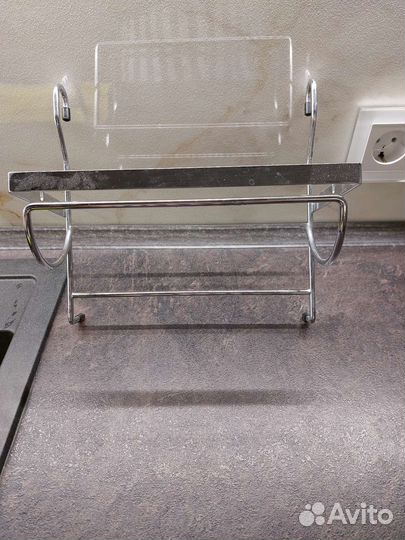 Полка навесная угловая для рейлинга