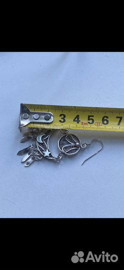 Серебренные серьги 925 пр вес 13,9грм