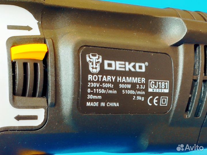 Перфоратор Deko GJ181 900W 3,3J патрон буры смазка