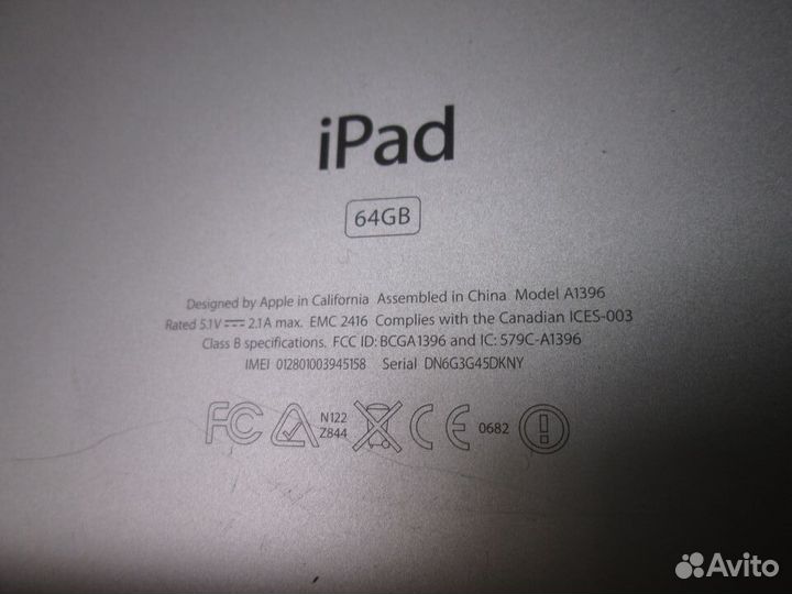 iPad a1396