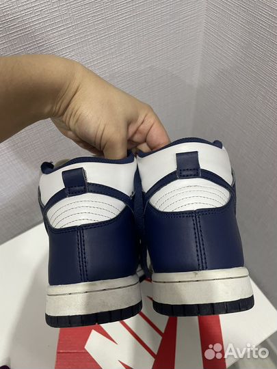 Кеды nike Dunk hight midnight navy оригинал