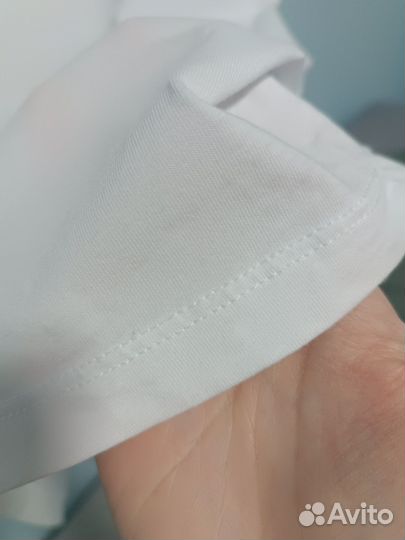 Футболка с воротником женская белая H&M S