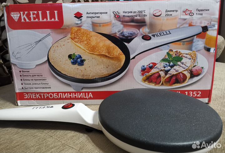 Блинница электрическая kelli, KL-1352