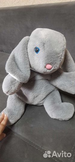 Мягкая игрушка плюшевый заяц отсеком для хранения