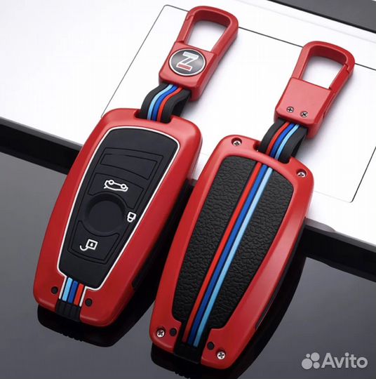 Чехол для ключа автомобиля BMW / бмв F серии 3 кнопки red