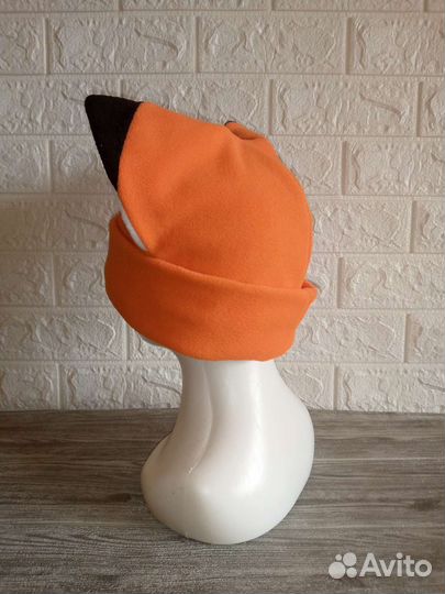 Лиса, шапка лиса, шапка зимняя с ушами