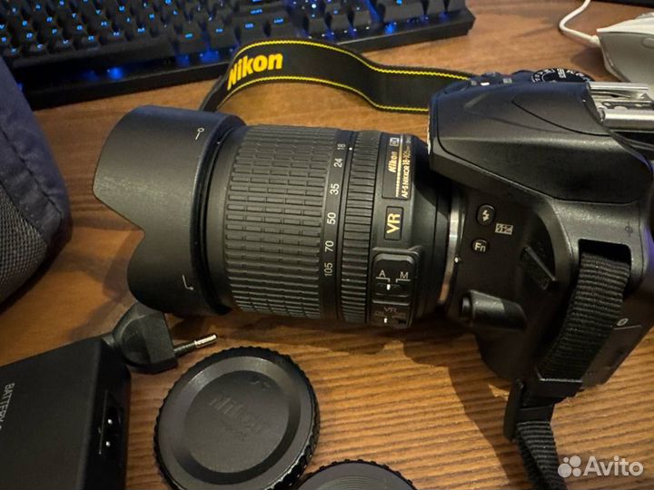 Фотоаппарат Nikon d3400 + объектив 18-105 (2400 сн