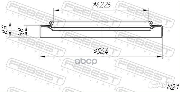 Сальник полуоси mazda 3 BK 2003-2008 (42.25x56