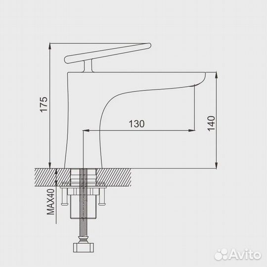 Смеситель для раковины Rose R16F R1601F