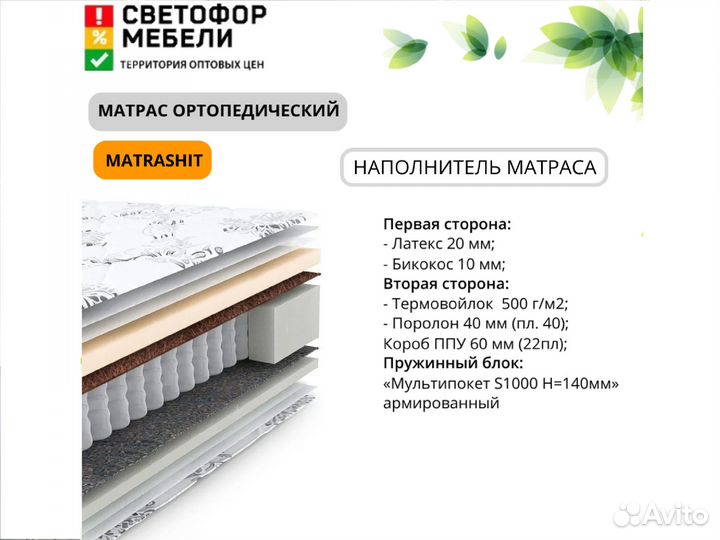 MatrasHit Матрас Хит 1800х2000 мм