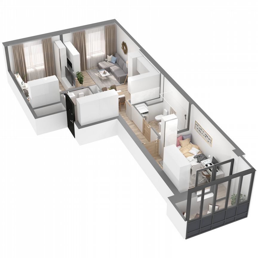 2-к. квартира, 56 м², 7/23 эт.