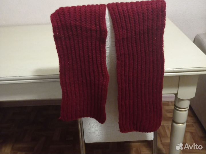 Длинный вязанный шарф