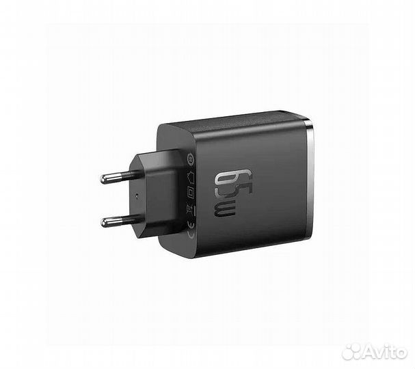 Сзу Baseus Cube Pro 65W 2 USB-C/USB-A, черный